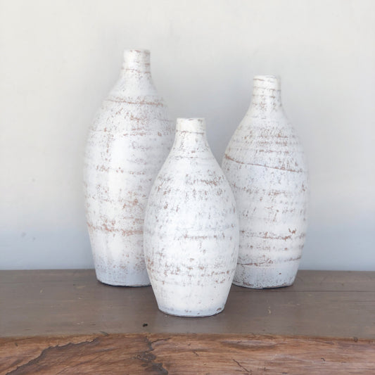 Set de Tres Jarrones de Barro estilo Fontana