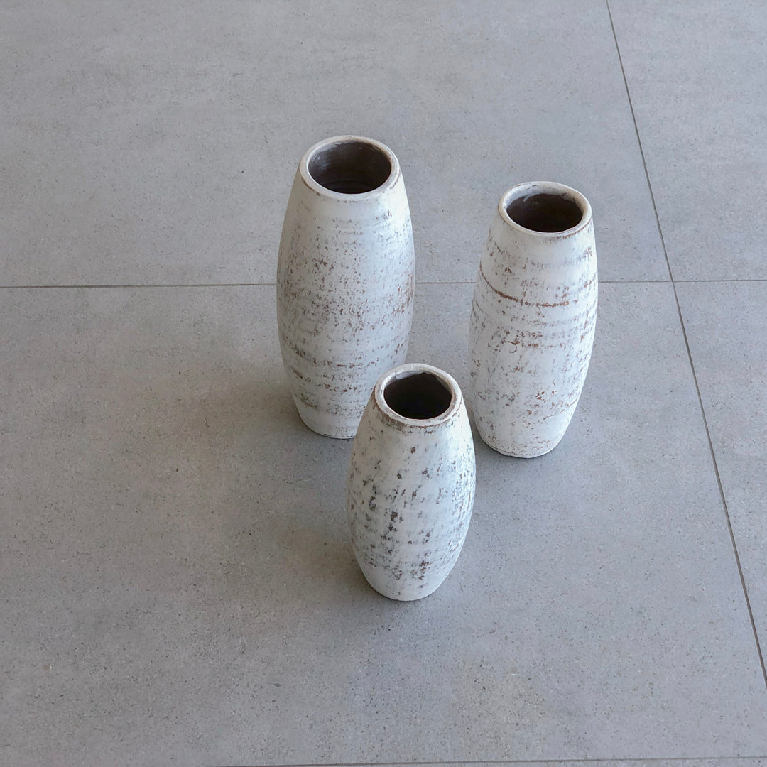 Set de Tres Jarrones de Barro estilo Quintana