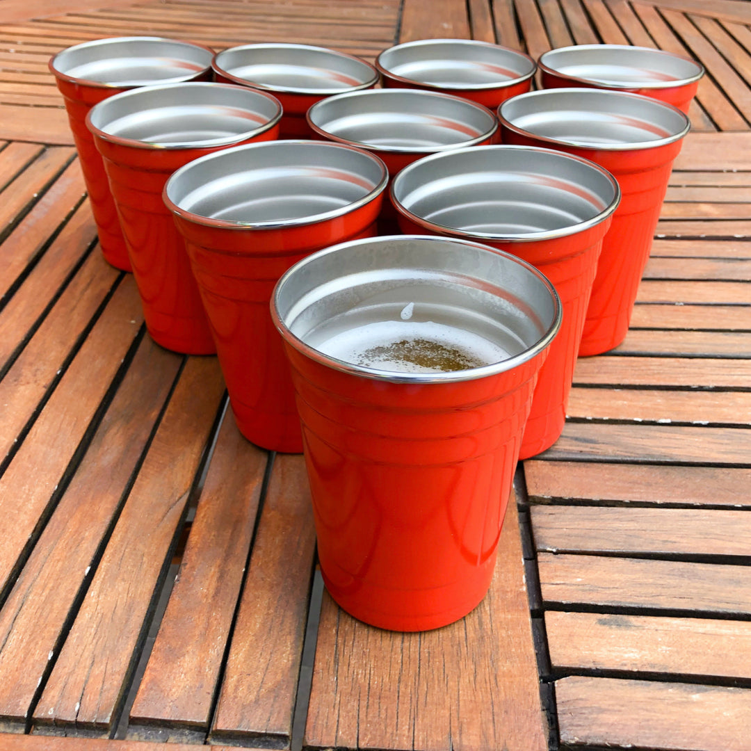 10 Vasos de Acero Inoxidable
