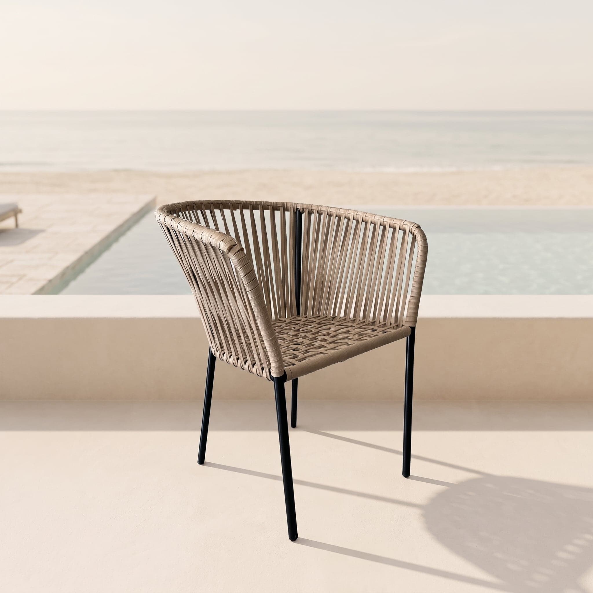 Silla Tejida estilo Capri Beige