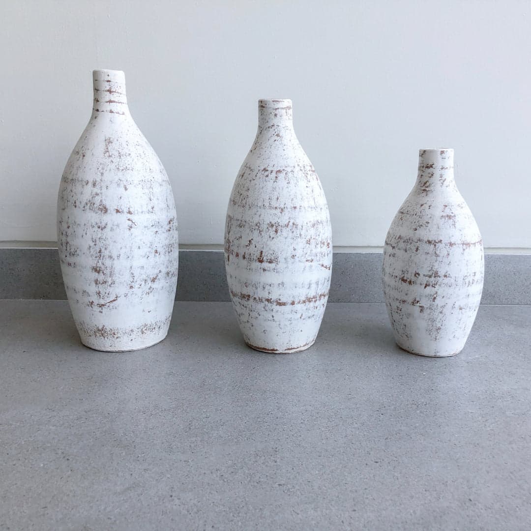 Set de Tres Jarrones de Barro estilo Fontana