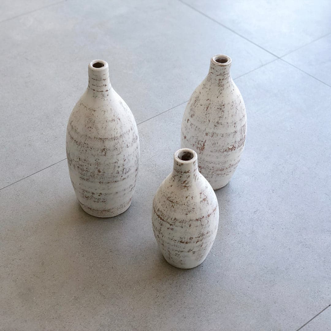 Set de Tres Jarrones de Barro estilo Fontana