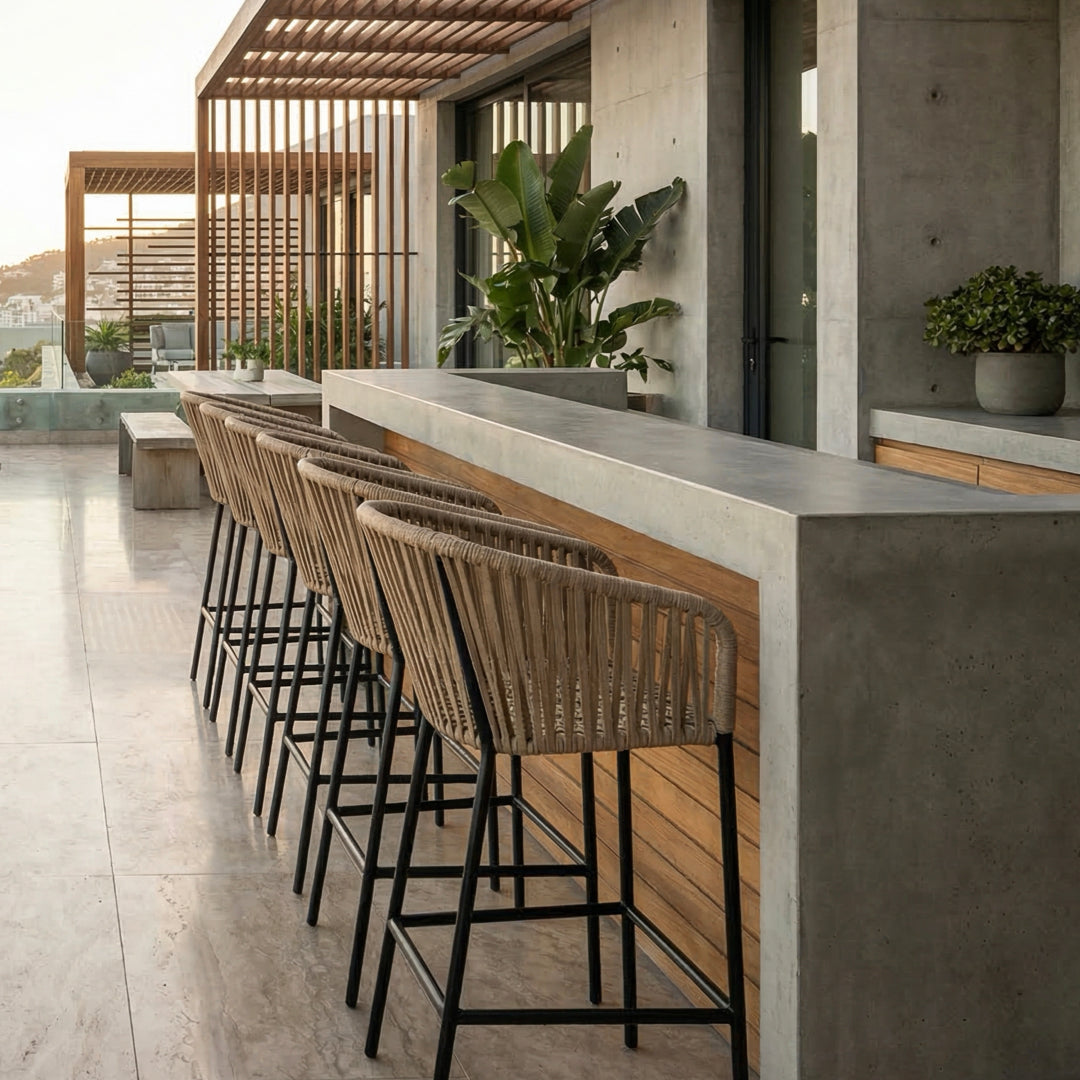 Banco Tejido estilo Capri Beige