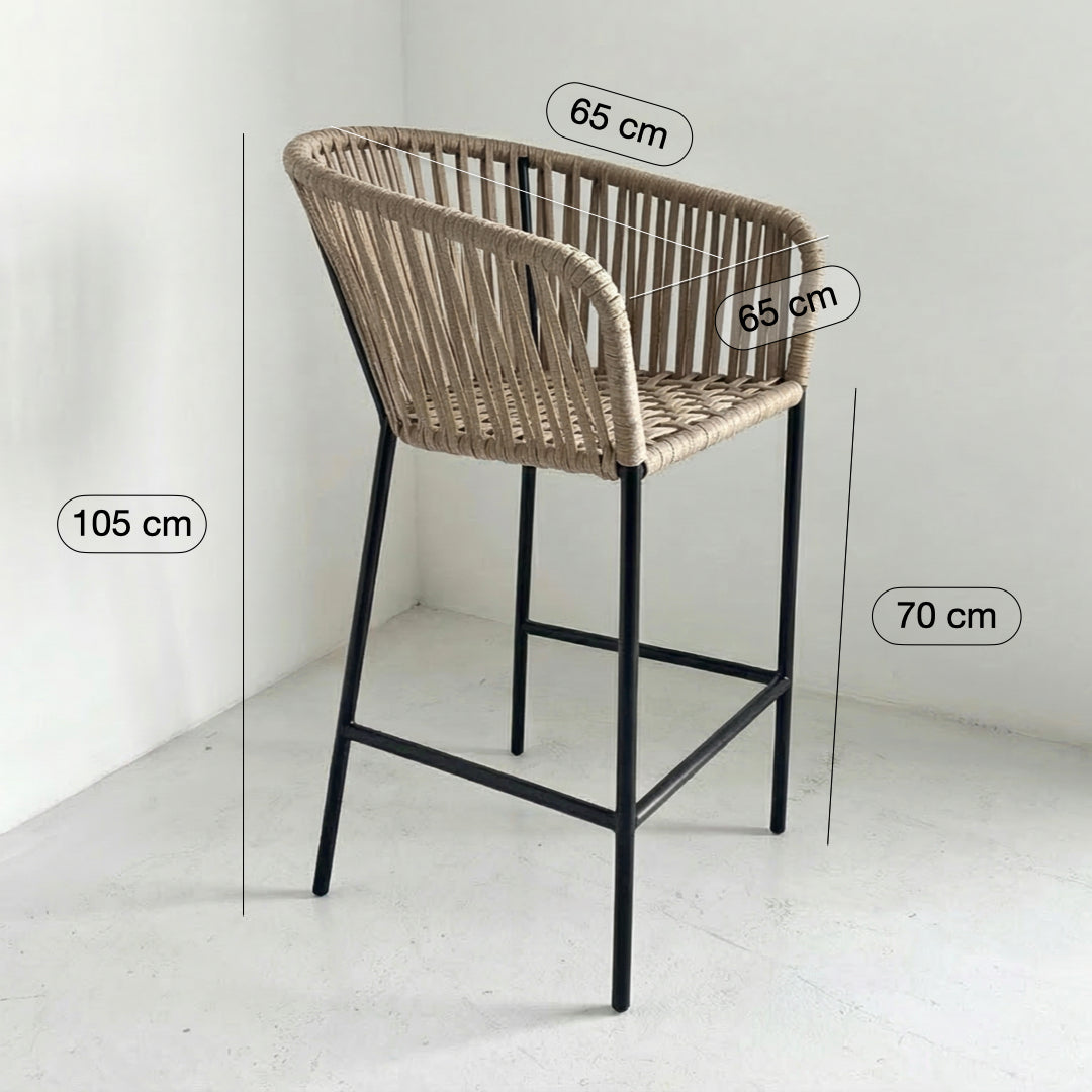 Banco Tejido estilo Capri Beige