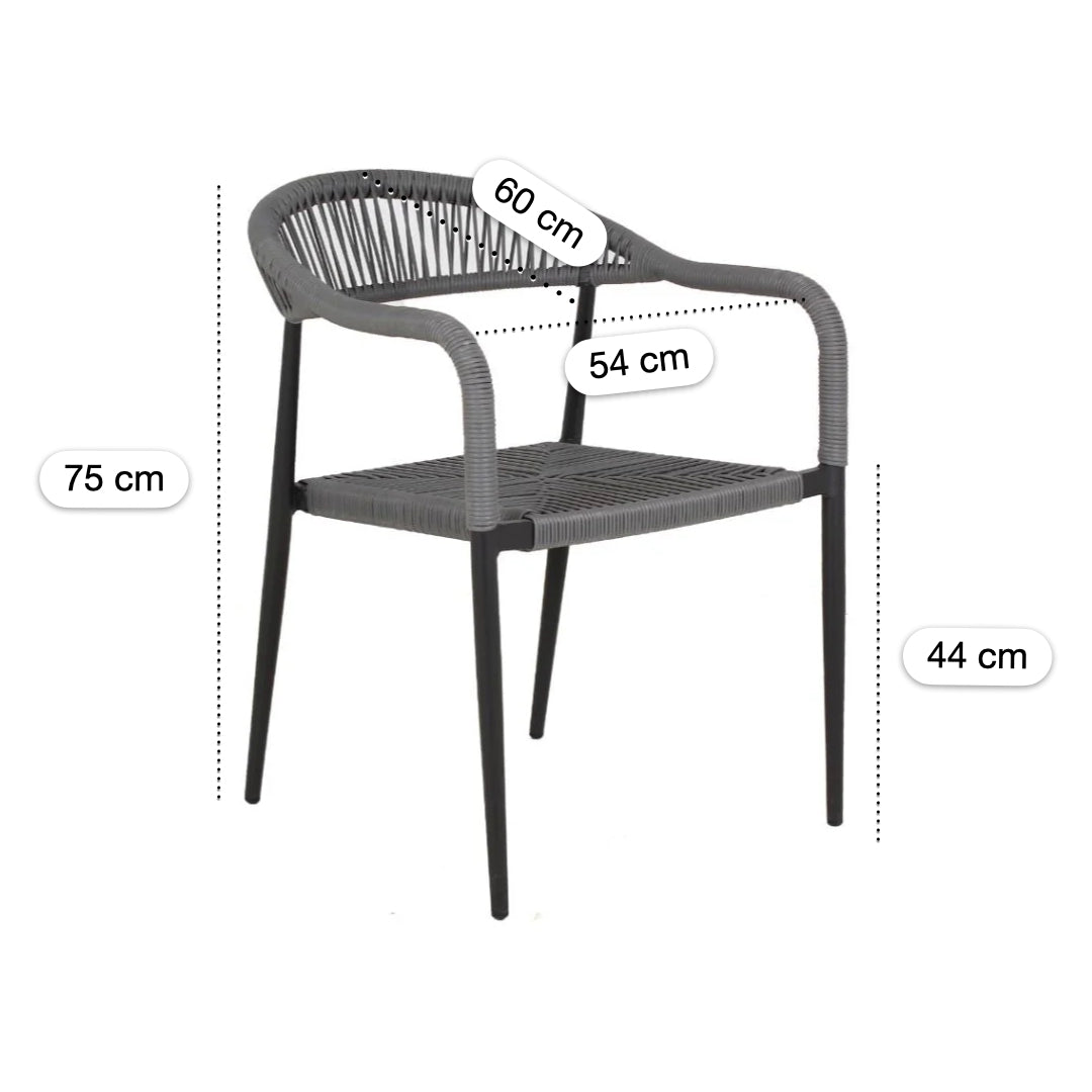 Silla Tejida Huatulco Gris