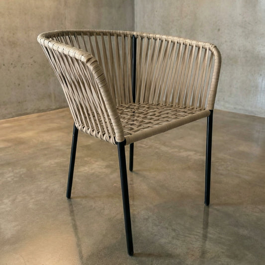 Silla Tejida estilo Capri Beige