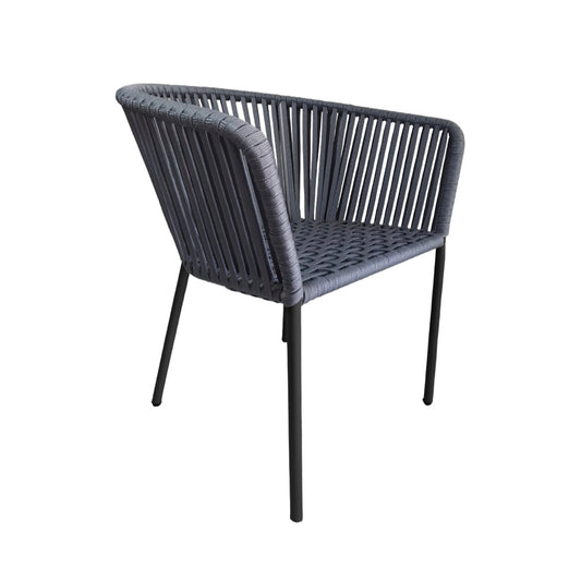 Silla Tejida estilo Capri Gris
