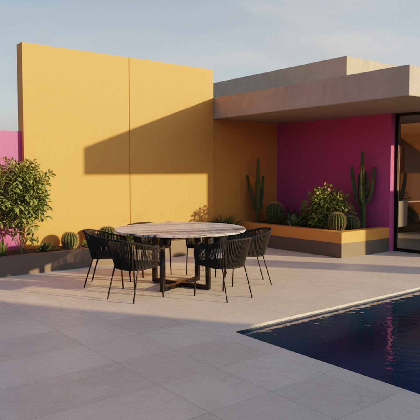 Silla Tejida estilo Capri Negra