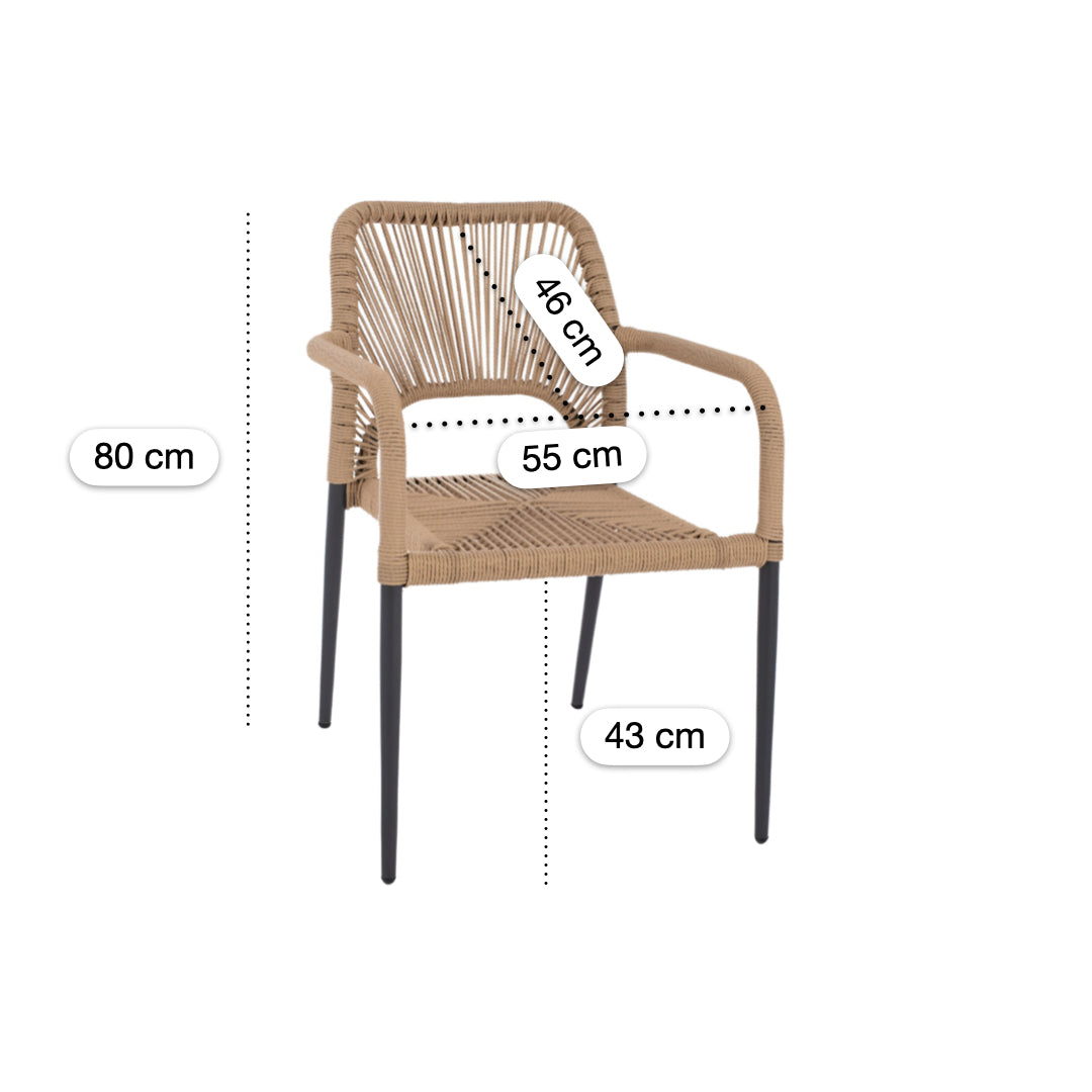 Silla Tejida Zipolite Beige