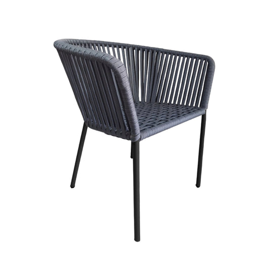Silla Tejida estilo Capri Gris